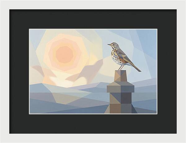 Song Thrush On A Chimney Pot