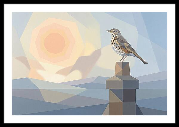 Song Thrush On A Chimney Pot