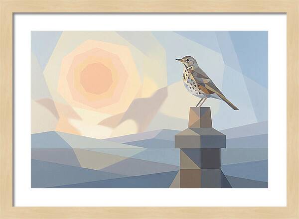 Song Thrush On A Chimney Pot