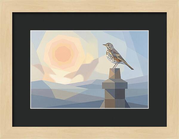 Song Thrush On A Chimney Pot