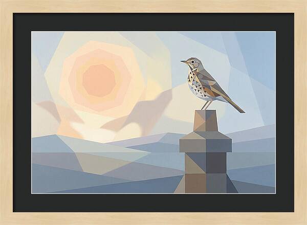 Song Thrush On A Chimney Pot