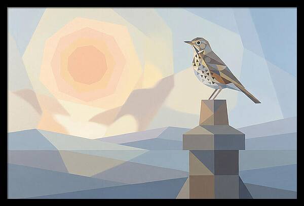 Song Thrush On A Chimney Pot