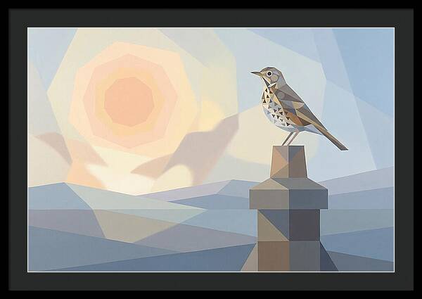 Song Thrush On A Chimney Pot