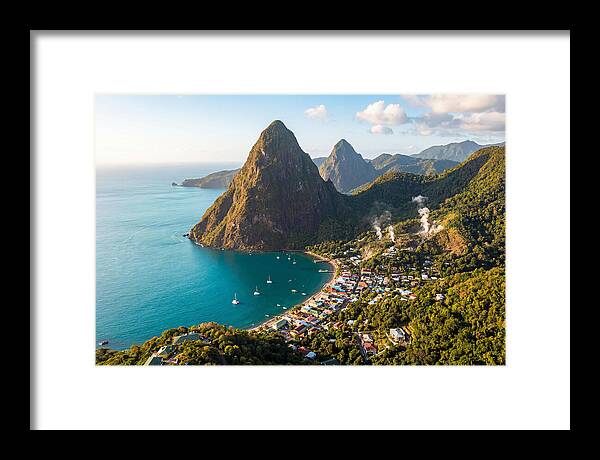 Soufriere And The Pitons From Above