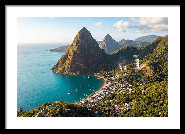 Soufriere And The Pitons From Above