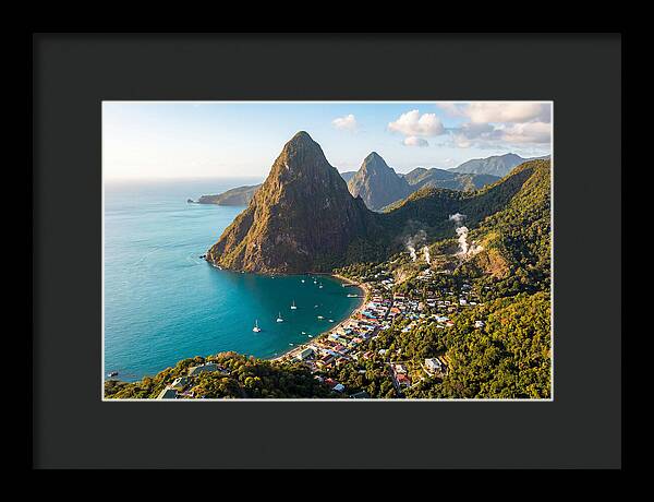 Soufriere And The Pitons From Above