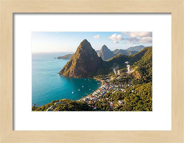 Soufriere And The Pitons From Above