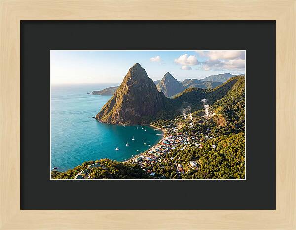 Soufriere And The Pitons From Above