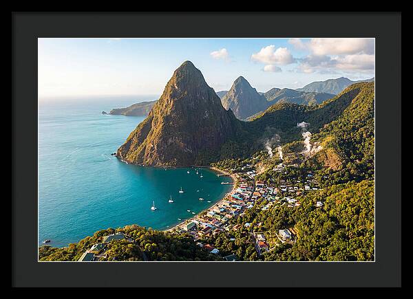 Soufriere And The Pitons From Above