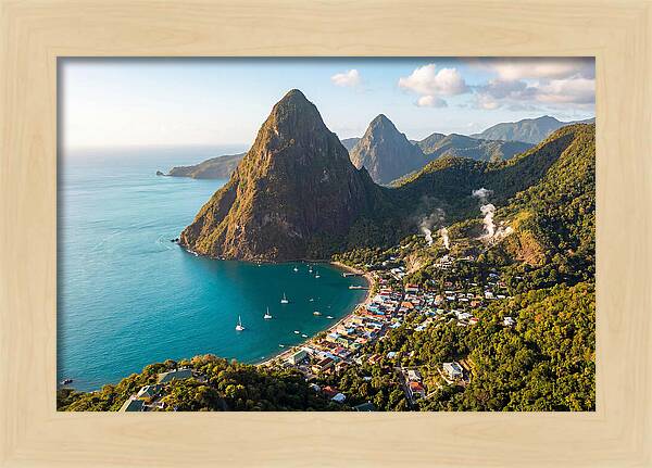 Soufriere And The Pitons From Above