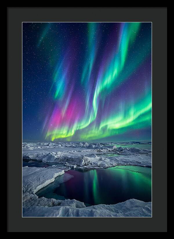 Southern Lights Over Antarctic Ice Shelf