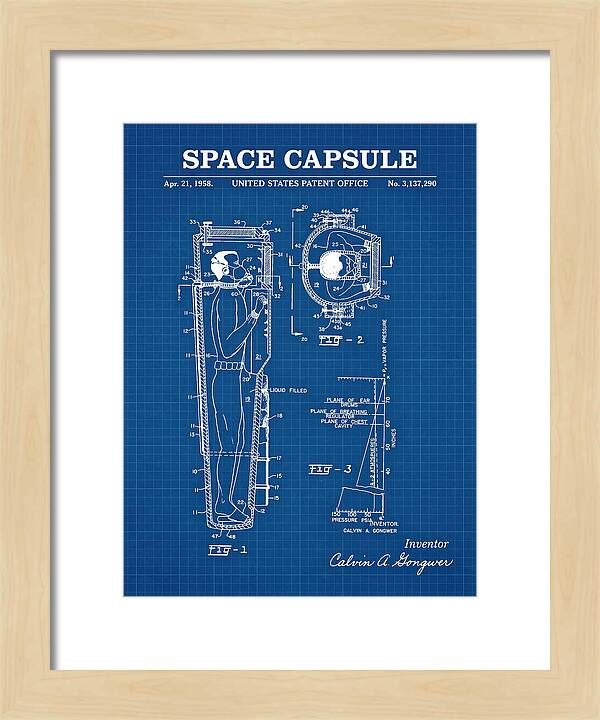Space Capsule Blueprint Patent Us3137290