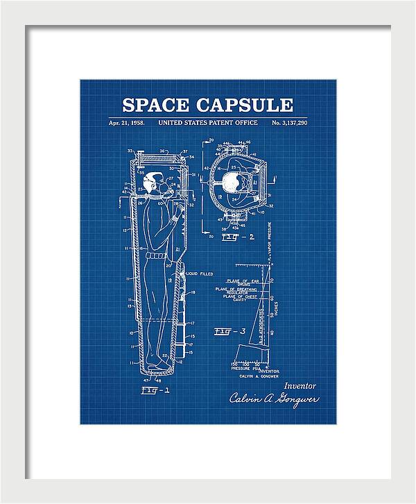 Space Capsule Blueprint Patent Us3137290