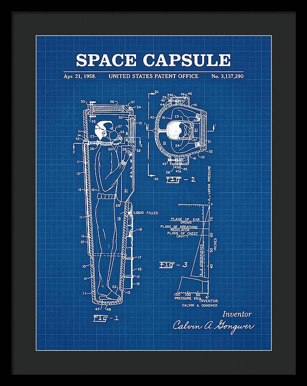 Space Capsule Blueprint Patent Us3137290