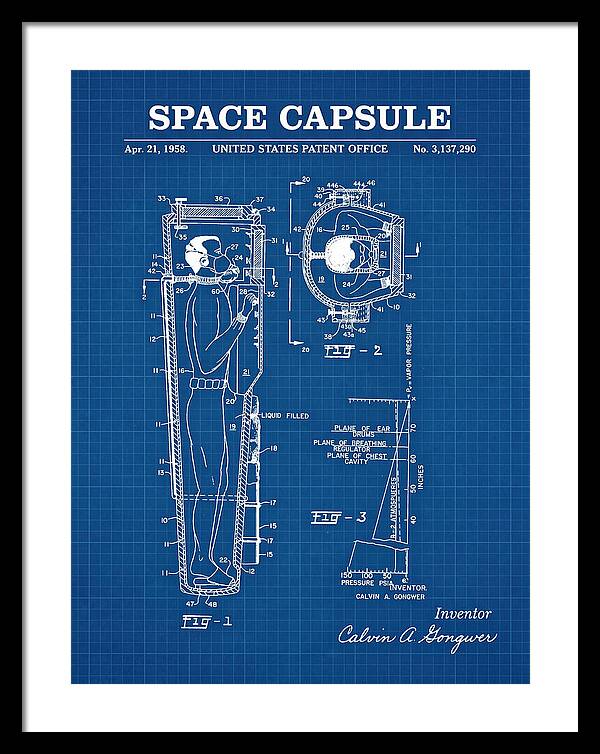 Space Capsule Blueprint Patent Us3137290