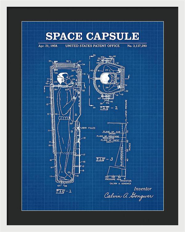 Space Capsule Blueprint Patent Us3137290