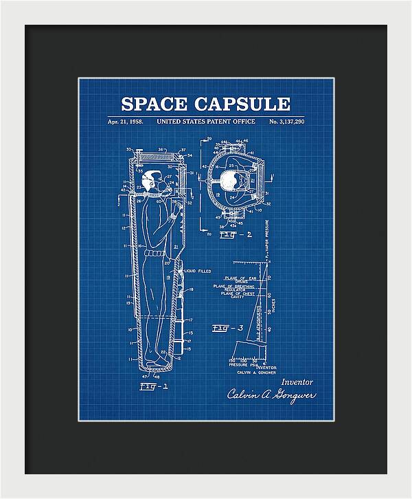 Space Capsule Blueprint Patent Us3137290
