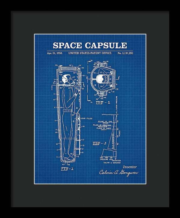Space Capsule Blueprint Patent Us3137290