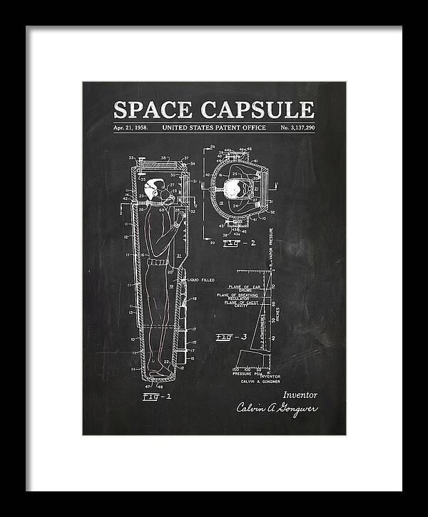 Space Capsule Chalkboard Patent Us3137290