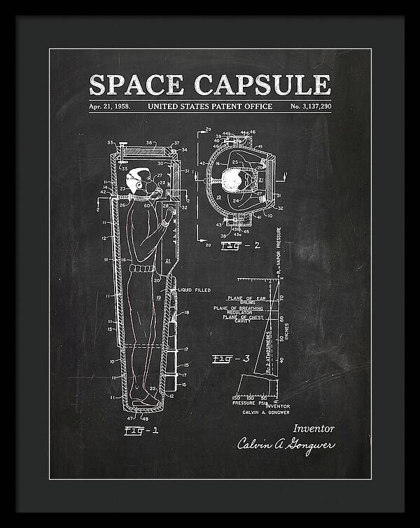 Space Capsule Chalkboard Patent Us3137290