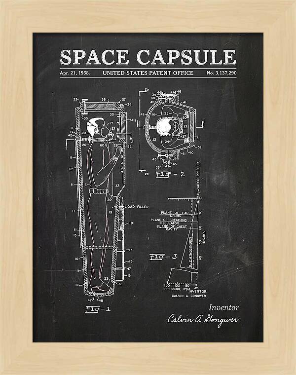 Space Capsule Chalkboard Patent Us3137290