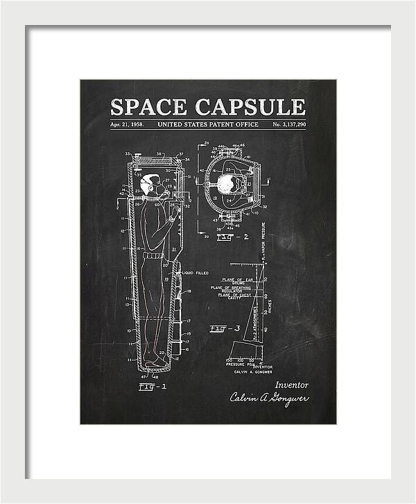 Space Capsule Chalkboard Patent Us3137290