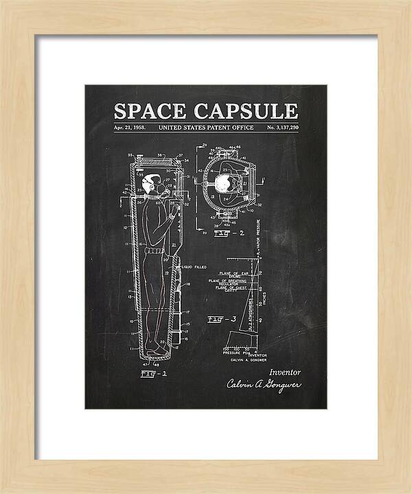Space Capsule Chalkboard Patent Us3137290