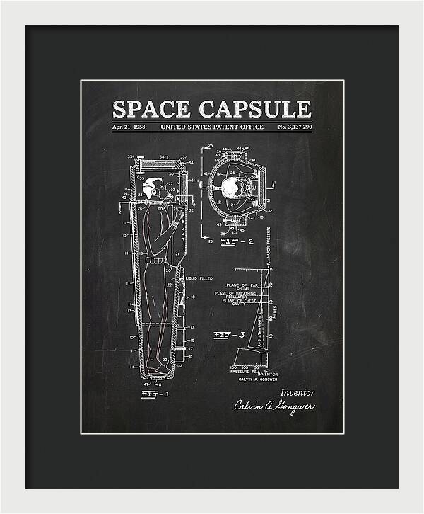 Space Capsule Chalkboard Patent Us3137290