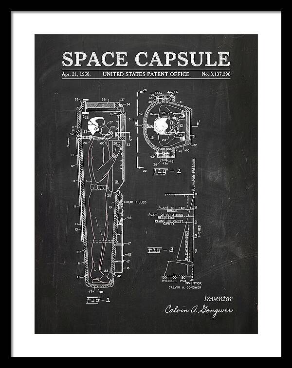 Space Capsule Chalkboard Patent Us3137290