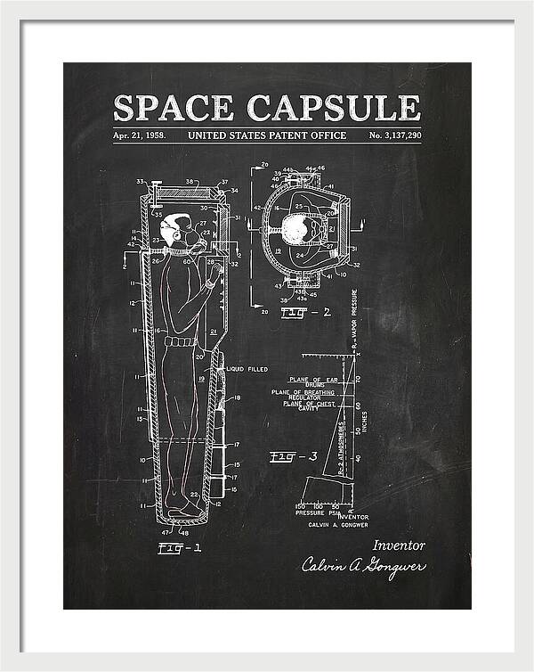 Space Capsule Chalkboard Patent Us3137290