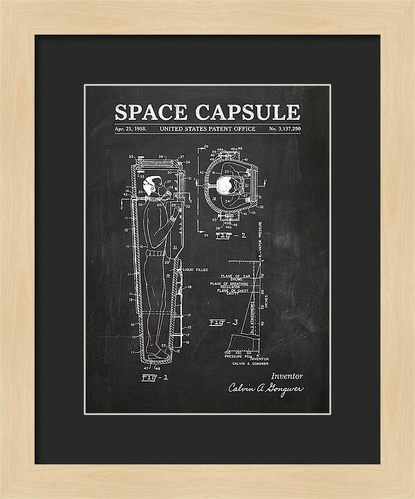 Space Capsule Chalkboard Patent Us3137290