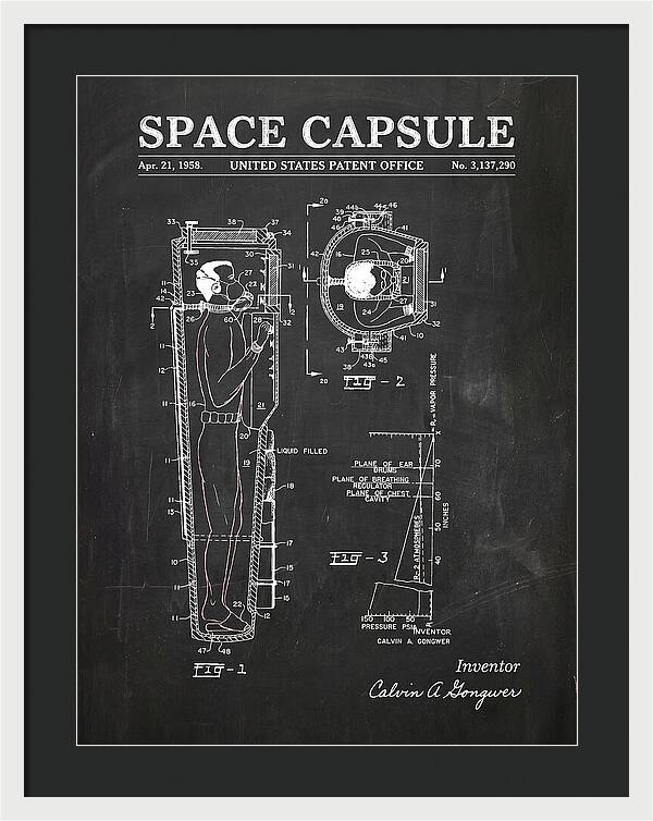 Space Capsule Chalkboard Patent Us3137290