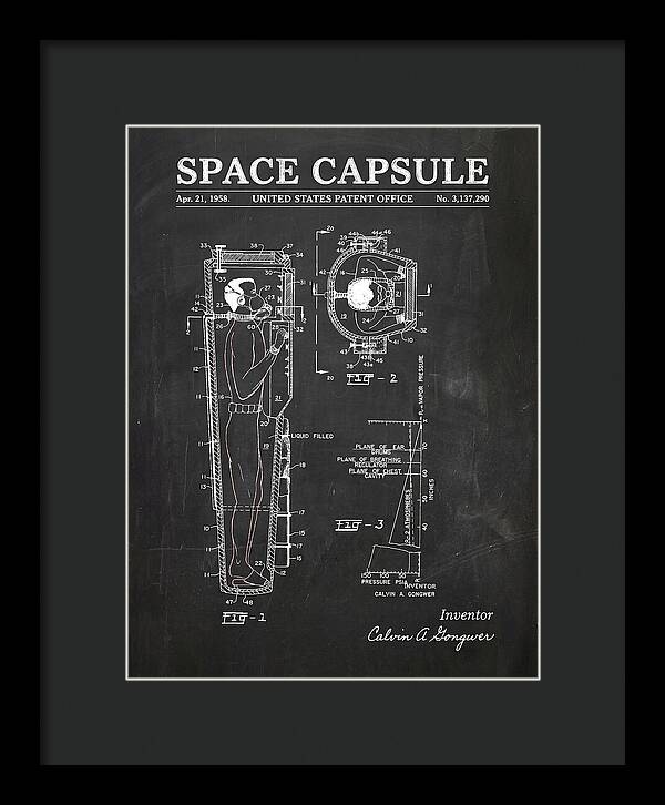 Space Capsule Chalkboard Patent Us3137290