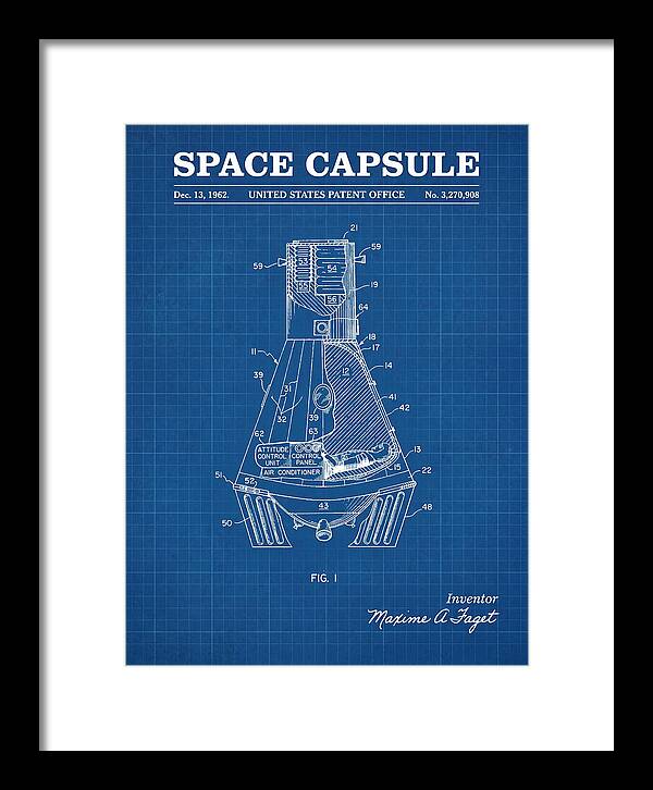 Space Capsule Mercury Blueprint Patent Us3270908
