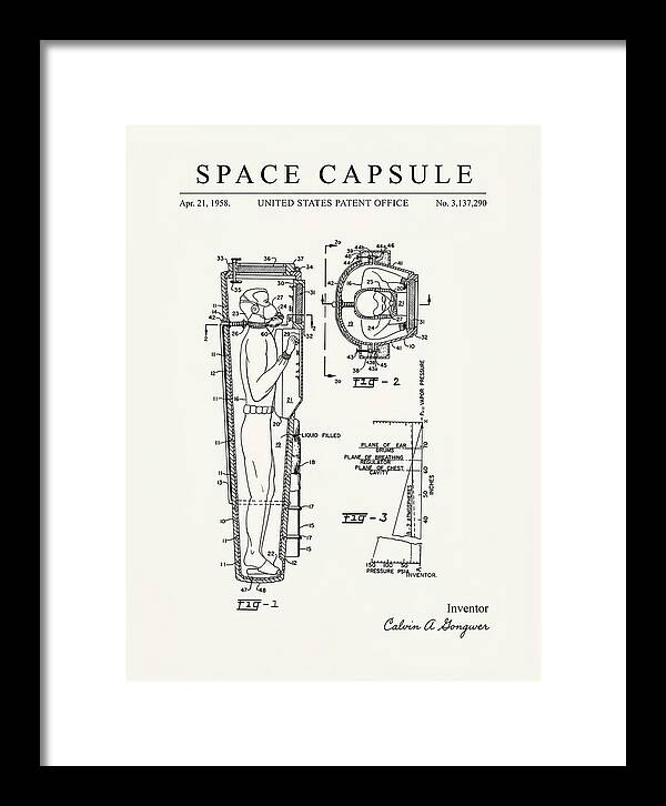 Space Capsule Minimalist Patent Us3137290