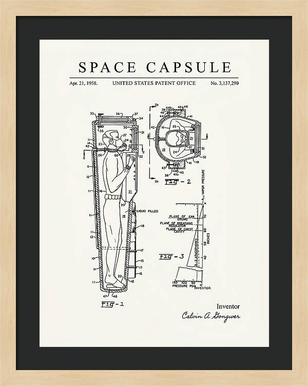 Space Capsule Minimalist Patent Us3137290