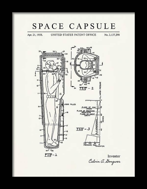 Space Capsule Minimalist Patent Us3137290