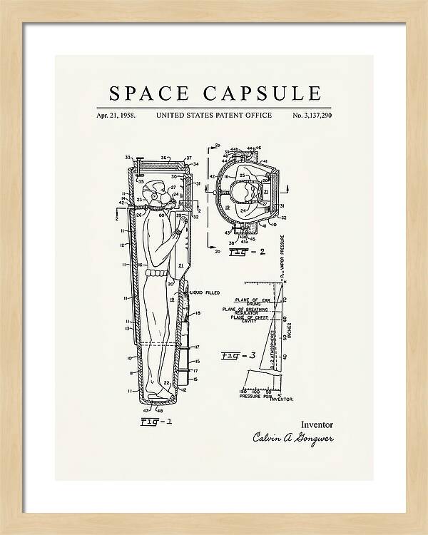 Space Capsule Minimalist Patent Us3137290