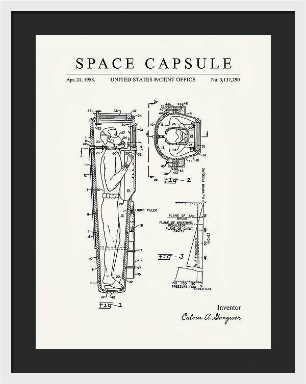Space Capsule Minimalist Patent Us3137290