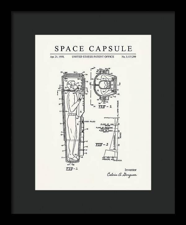 Space Capsule Minimalist Patent Us3137290