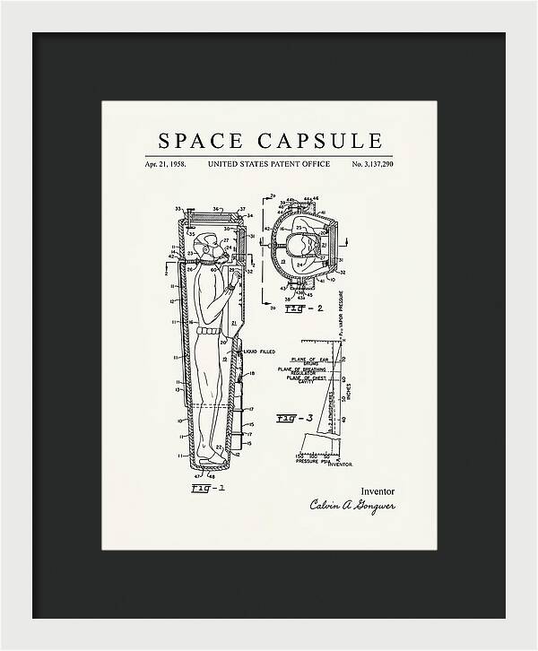Space Capsule Minimalist Patent Us3137290
