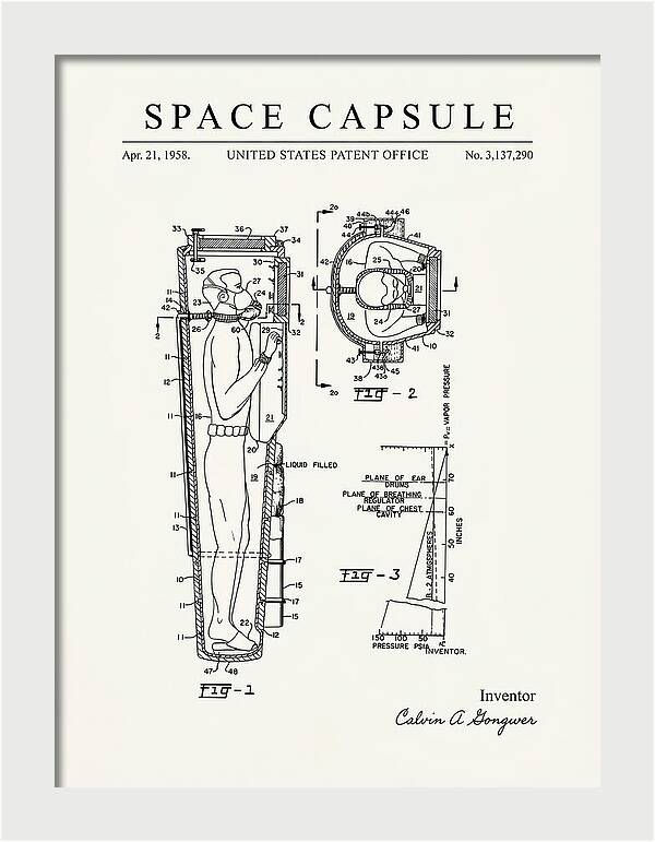 Space Capsule Minimalist Patent Us3137290