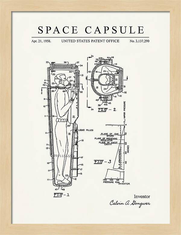 Space Capsule Minimalist Patent Us3137290