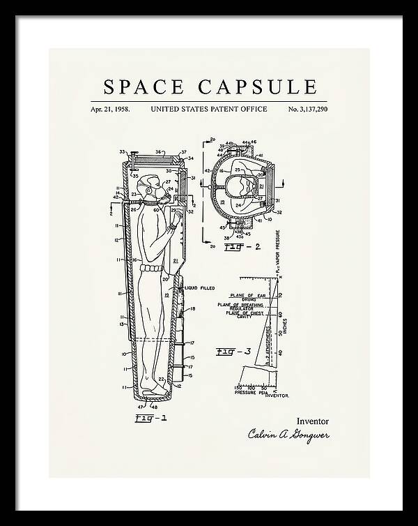 Space Capsule Minimalist Patent Us3137290