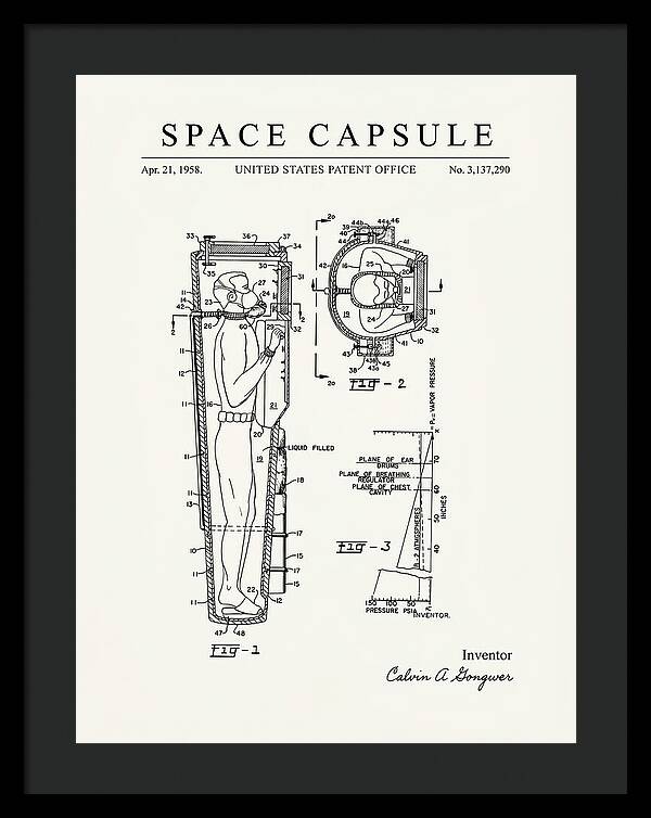 Space Capsule Minimalist Patent Us3137290