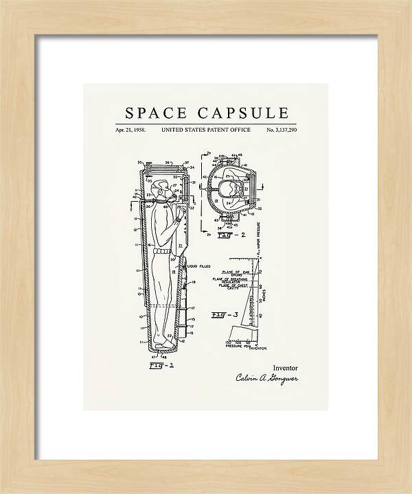 Space Capsule Minimalist Patent Us3137290