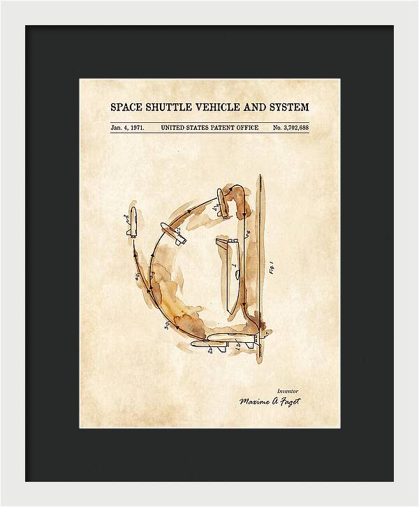 Space Shuttle Vehicle And System Faget Watercolor Patent Us3702688