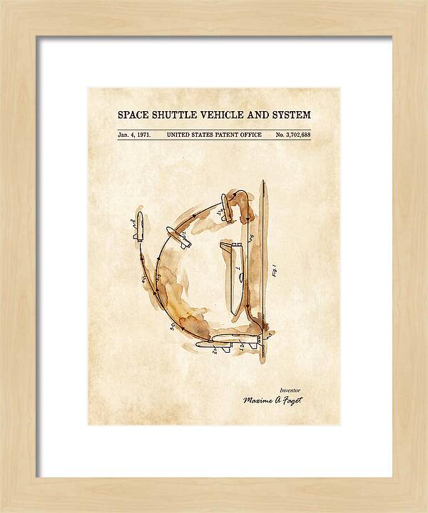 Space Shuttle Vehicle And System Faget Watercolor Patent Us3702688