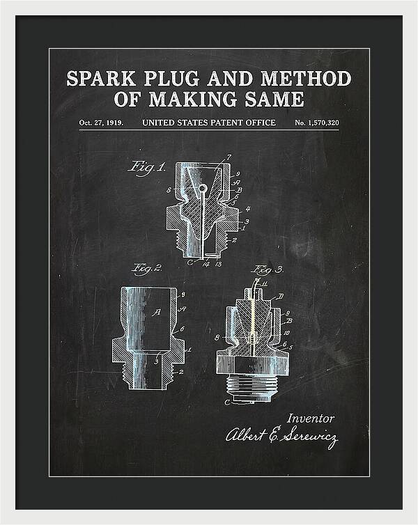 Spark Plug And Method Of Making Same Chalkboard Patent Us1570320a
