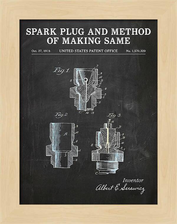 Spark Plug And Method Of Making Same Chalkboard Patent Us1570320a